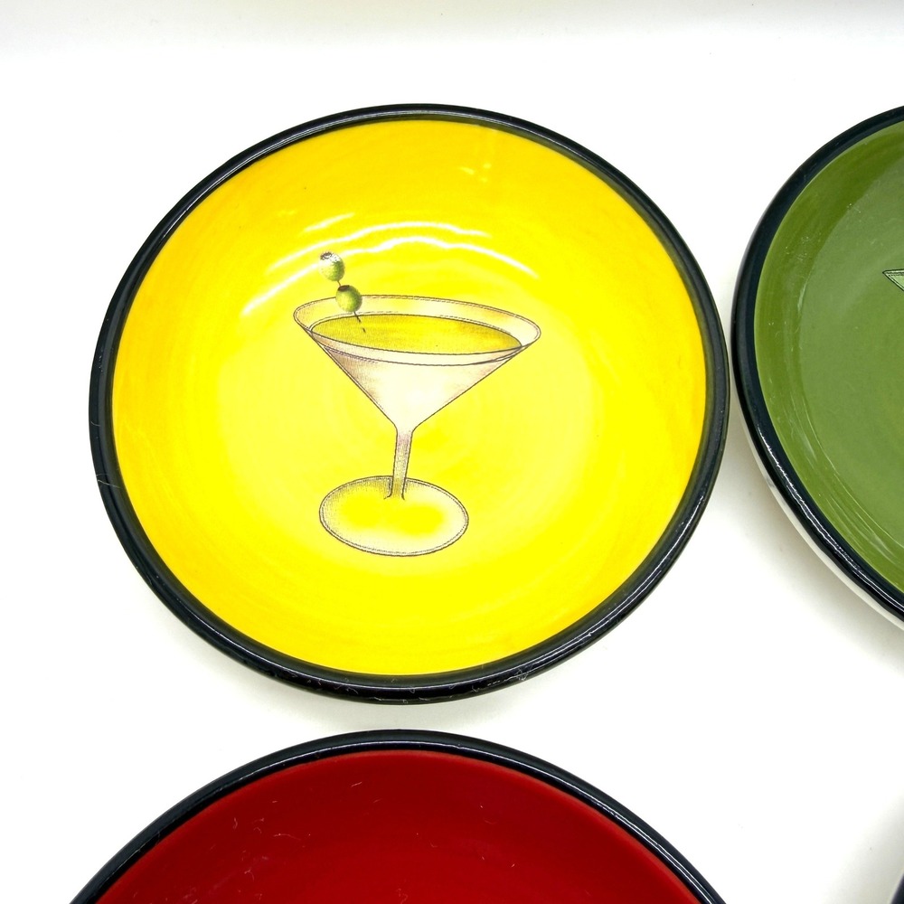 Cocktail Appetizer Bowls 3.5" Multicolor Set of 4 - Picture 6 of 7